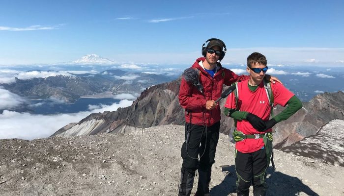 Me (David Swanson) and Connor at the peak of Mount St. Helens